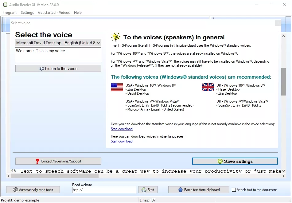 Text-to-Speech Reader Windows 10