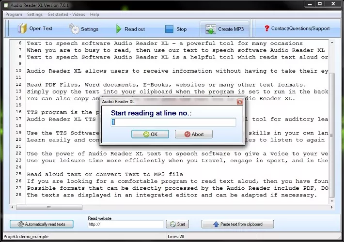 Text to Voice Reader